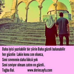 Daha iyisi yazılabilir bir şiirin
Daha güzeli bulunabilir her güzelin..
Tuğba Bal.