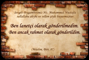 Ben lanetçi olarak gönderilmedim. Ben ancak rahmet olarak gönderildim