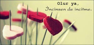 Olur ya, incinsen de incitme.