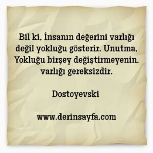 Dostoyevski sözleri / Resimli