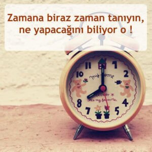 " Zamana biraz zaman tanıyın, ne yapacağını biliyor o !"