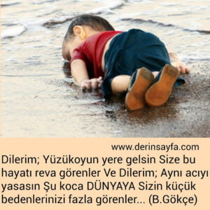 Dilerim;
Yüzükoyun yere gelsin
Size bu hayatı reva görenler… Bedirhan Gökçe