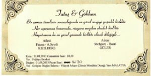 En yeni düğün davetiyesi sözleri