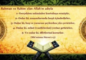 Gerçekten müminler kurtuluşa ermiştir..MU’MİNÛN 1-2-3-4