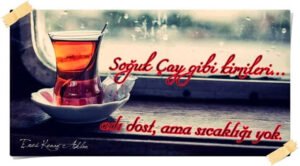 Soğuk çay gibi bazı insanlar. Adı dost, ama sıcaklığı yok… Enes Kenan Aklan