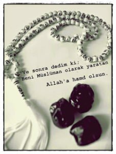 “Ve sonra dedim ki; Beni Müslüman olarak yaratan Allah’a hamd olsun.”
