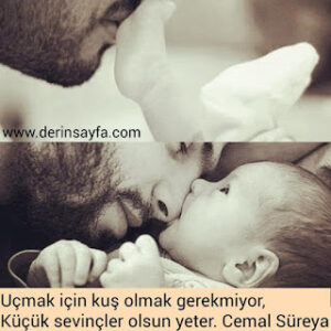 Uçmak için kuş olmak gerekmiyor, Küçük sevinçler olsun yeter. Cemal Süreya