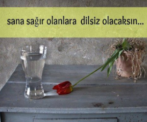 Sana sağır olanlara sen dilsiz olacaksın..