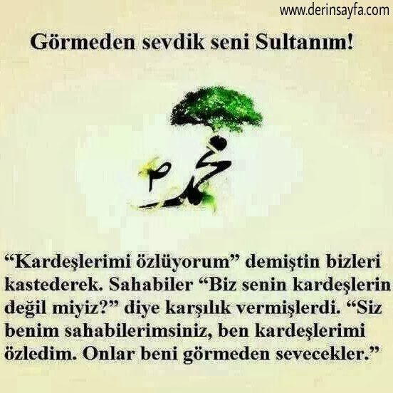 Biz seni görmeden sevdik; çok sevdik,
ya RESULALLAH ♥♥