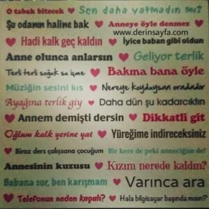 Anne replikleri :) "Sana bir şey sorduğumda cevap ver…!!"

"Ne söyleyeyim anne?"

"Sus!! Bana cevap verme!!!"