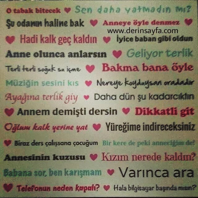 Anne replikleri :) "Sana bir şey sorduğumda cevap ver…!!"

"Ne söyleyeyim anne?"

"Sus!! Bana cevap verme!!!"