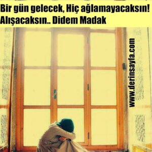 Bir gün gelecek,
Hiç ağlamayacaksın!
Alışacaksın..

Didem Madak