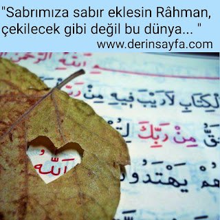 “Sabrımıza sabır eklesin Râhman, Çekilecek gibi değil bu dünya…”