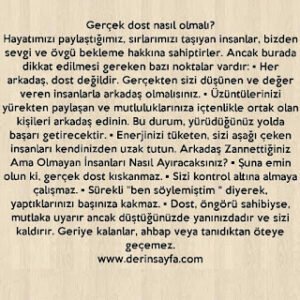 Gerçek Dost Nasıl Olmalı?