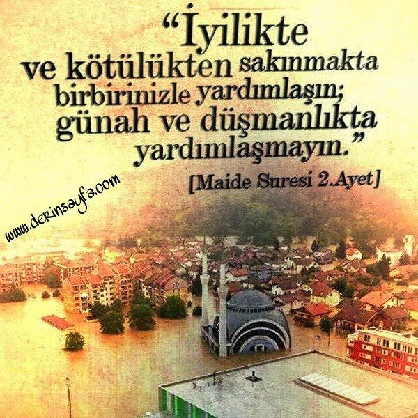 Maide Suresi 2 Ayet Meali: İyilikte ve kötülükten sakınmakta birbirinizle yardımlaşın..