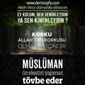 "Allah öbür dünyada soracak: 'Ey kulum, ben seninleydim. Ya sen kiminleydin?" (İmam Şiblî)