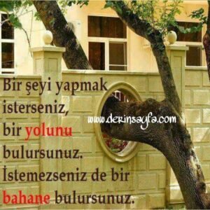 Bir şeyi yapmak isterseniz, bir yolunu bulursunuz.
İstemezseniz de bir bahane bulursunuz.. Jim Rohn