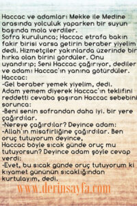 Oruç ve Ramazan Hikayeleri 1 – Haccac ve Oruç tutan fakir