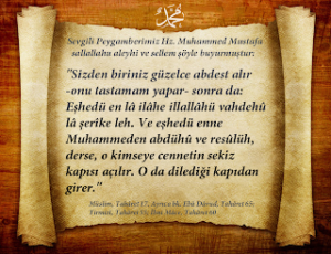 Sizden biriniz güzelce abdest alır -onu tastamam yapar