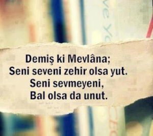 Seni Seveni Zehir Olsada Yut , Seni Sevmeyeni Bal Olsada Unut..!