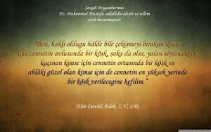 Ben, haklı olduğu hâlde bile çekişmeyi bırakan kimse…