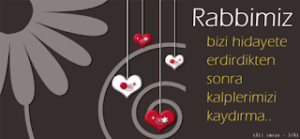 Rabbimiz! Bizi hidayete erdirdikten sonra kalplerimizi eğriltme