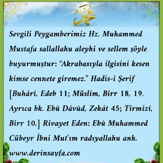 Akrabasıyla ilgisini kesen kimse cennete giremez