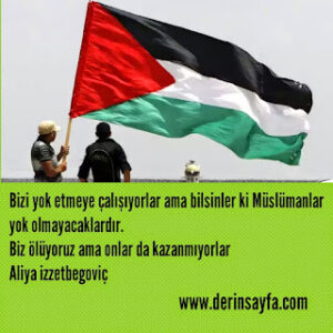 Bizi yok etmeye çalışıyorlar ama bilsinler ki Müslümanlar yok olmayacaklardır. Biz ölüyoruz ama.. Aliya İzzetbegoviç