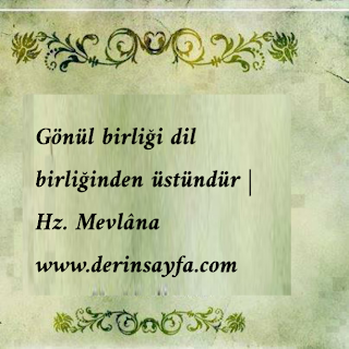 Gönül birliği dil birliğinden üstündür