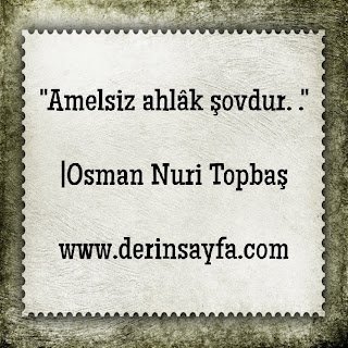 “Amelsiz ahlâk şovdur. .”