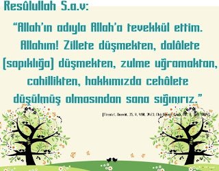 Allah’ın adıyla Allah’a tevekkül ettim – Tirmizî, Daavât, 35