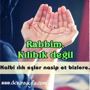 Rabbim, Kılıbık değil kalbi ılık eşler nasip et bizlere. (: