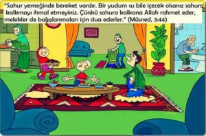 Sahur yemeğinde bereket vardır. Hadis